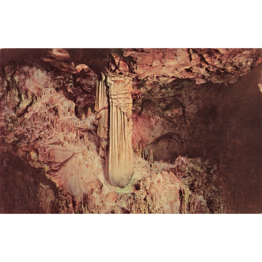Vtg Carlsbad Caverns NM Veiled Statue Postcard Tex Helm Curteichcolor 8CK1061